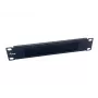Harjapaneeli Equip 10 tuuman 1U musta teräs 25,4 mm leveys