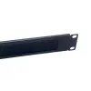 Harjapaneeli Equip 10 tuuman 1U musta teräs 25,4 mm leveys