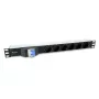 Equip 333312 virranjakoyksikkö (PDU) 6 AC-pistorasiaa 1U musta