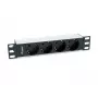 Equip 333311 virranjakoyksikkö (PDU) 4 AC-lähtöä 1U musta, hopea