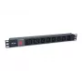 Equip 8-osainen pistorasialista, 6 x IEC-C13 + 2 x IEC-C19, virtakytkin, alumiinikotelo