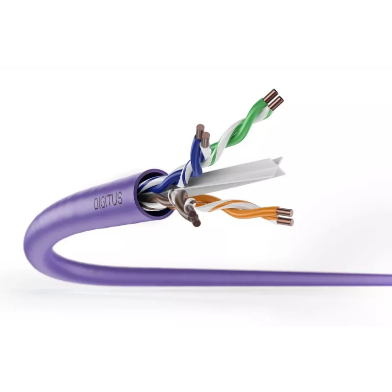 DIGITUS asennuskaapeli - CAT6 - U/UTP - AWG 23/1 - 305 m - violetti