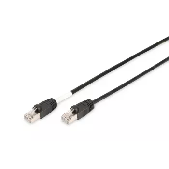 DIGITUS ulkoverkkokaapeli – CAT6 – S/FTP – suojuksella – Cu – 5 m – musta vaippa