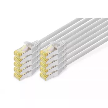 DIGITUS CAT6A S/FTP -verkkokaapeli, 5 m, harmaa, 10 kpl:n pakkaus
