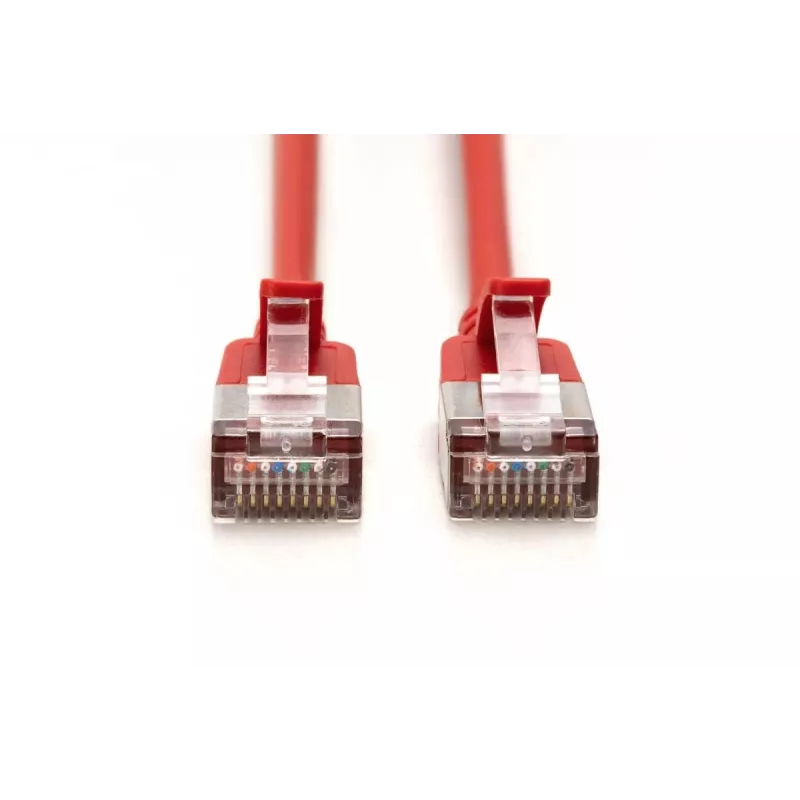 DIGITUS ohut verkkopatchkaapeli - CAT6A - F-FTP - 3 m - punainen