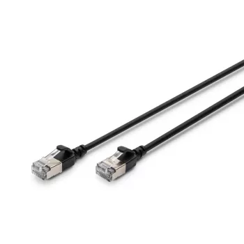 DIGITUS ohut verkkopatchkaapeli - CAT6A - F-FTP - 3 m - musta