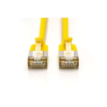 DIGITUS ohut verkkopatchkaapeli - CAT6A - F-FTP - 2 m - keltainen