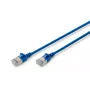 DIGITUS ohut verkkopatchkaapeli – CAT6A – F-FTP – 50 cm – sininen