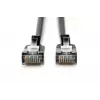 DIGITUS ohut verkkopatchkaapeli - CAT6A - F-FTP - 50 cm - musta