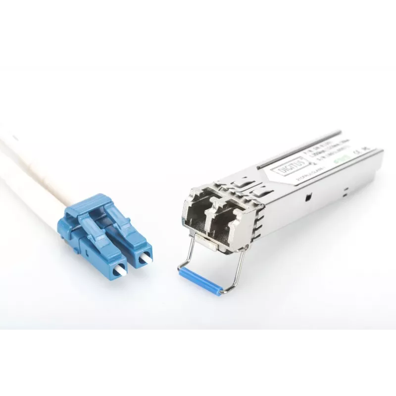 DIGITUS 1,25 Gbit/s SFP-moduuli, jopa 20 km Singlemode, LC-duplex-liitin 1000Base-LX, 1310 nm