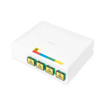 DIGITUS FTTH-kotelo, 4x SC (APC) SX-adapteripinnalla ja DIN-kiskoasennuksella
