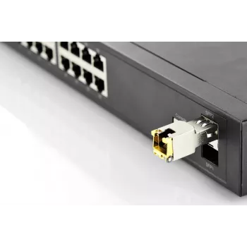 DIGITUS Mini GBIC kupari SFP -moduuli 10G 100m tukee 10G 5G 2.5G 1G Base-T