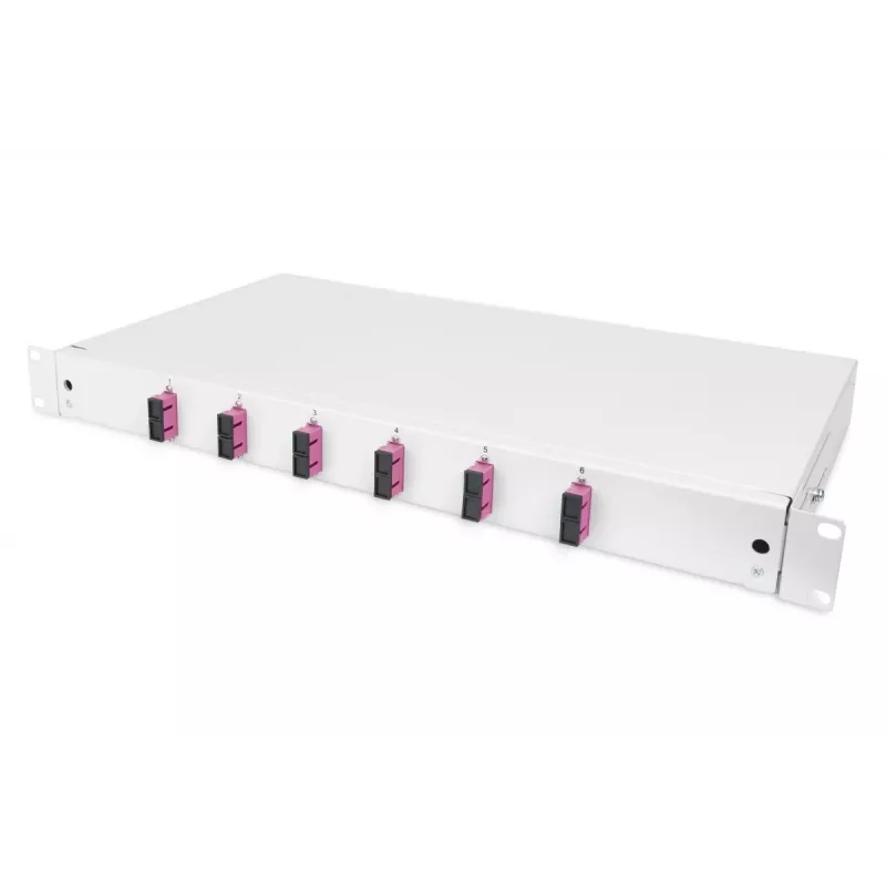 DIGITUS kuitujatkosrasia SC OM4 1U 6xSC-DX kas. pigtailit liittimet