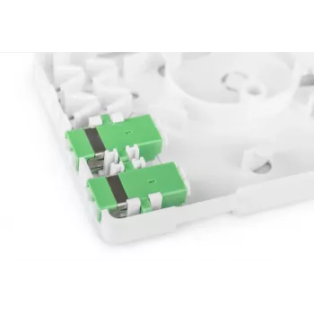 DIGITUS FTTH-liitäntärasia, 2x LC(APC) DX adapteri, pinta-asennus