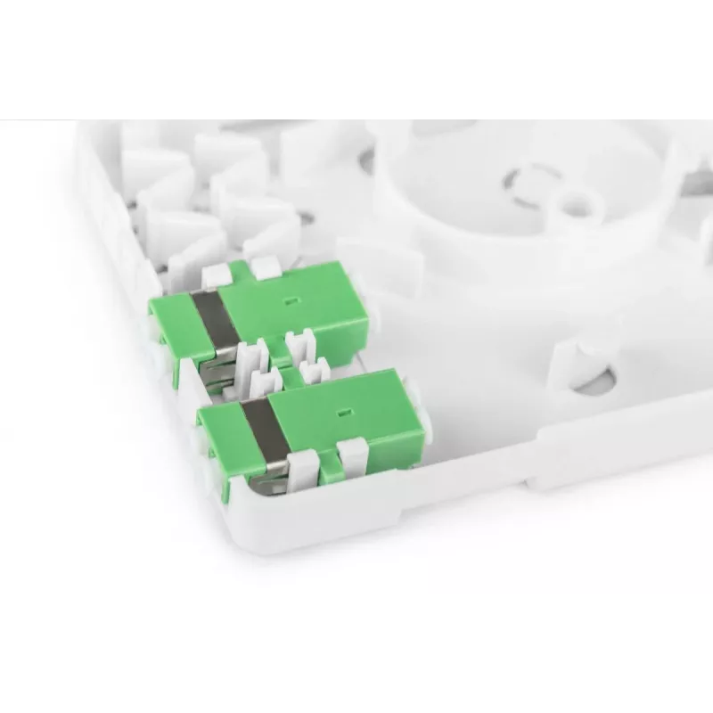DIGITUS FTTH-liitäntärasia, 2x LC(APC) DX adapteri, pinta-asennus