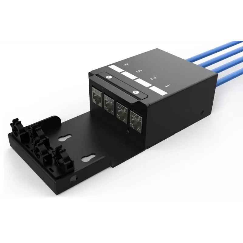 DIGITUS Consolidation Point Box - 4 porttia Keystone-moduulit älykkäällä kaapelinhallinnalla