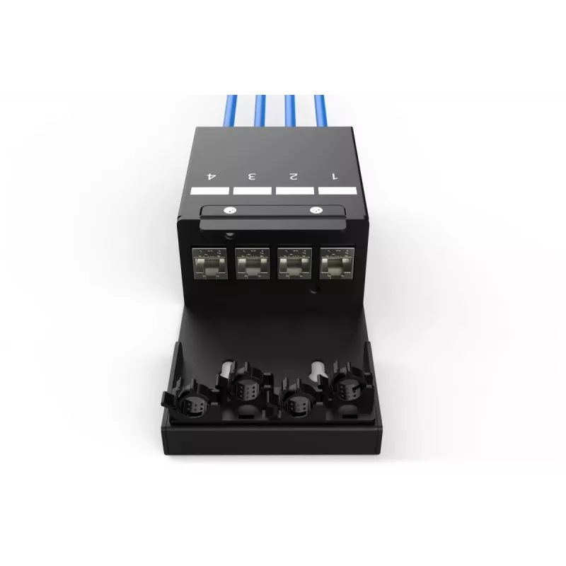 DIGITUS Consolidation Point Box - 4 porttia Keystone-moduulit älykkäällä kaapelinhallinnalla