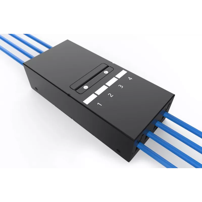 DIGITUS Consolidation Point Box - 4 porttia Keystone-moduulit älykkäällä kaapelinhallinnalla