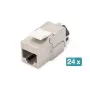 DIGITUS CAT6a Keystone Jack - suojattu, työkaluton liitäntä - älykäs kaapelinhallinta - 24 kpl