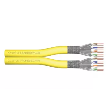 DIGITUS asennuskaapeli - CAT 7A - S/FTP - AWG 22/1 Duplex - 500m - keltainen - Dca-s1a d1 a1