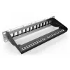 DIGITUS DN-91420 modulaarinen kytkentäpaneeli, 12 porttia, suojattu, tyhjä, 1U, 10" (254 mm), musta RAL 9005