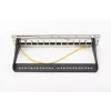 DIGITUS DN-91420 modulaarinen kytkentäpaneeli, 12 porttia, suojattu, tyhjä, 1U, 10" (254 mm), musta RAL 9005