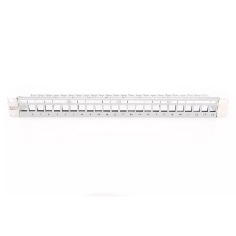 DIGITUS modulaarinen patchpanel Keystone Jack -liittimelle, 1U rack-asennus – varustamaton