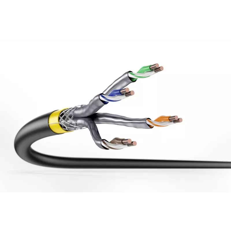 DIGITUS asennuskaapeli - CAT 7A - S/FTP - AWG 22/1 simplex - 500m - keltainen - Dca-s1a d1 a1
