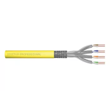 DIGITUS asennuskaapeli - Cat 7a - S/FTP - AWG 22/1 Simplex - 100 m - keltainen