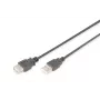 DIGITUS USB 2.0 jatkokaapeli, Type-A uros/naaras, 2m, USB 2.0 -yhteensopiva, musta