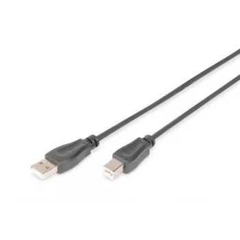 DIGITUS USB 2.0 kaapeli Type-A-B M/m 3m USB 2.0 -yhteensopiva