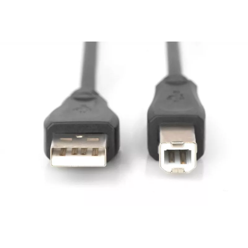 DIGITUS USB 2.0 kaapeli Type-A-B M/m 3m USB 2.0 -yhteensopiva