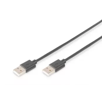 DIGITUS USB 2.0 liitäntäkaapeli, Type-A M/M, 5m USB 2.0 -yhteensopiva musta