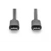DIGITUS ASSMANN USB Type-C -liitäntäkaapeli, Type-C–C M/M, 2 m High-Speed musta