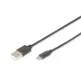 DIGITUS USB 2.0 -liitäntäkaapeli, Type-A – Micro-B M/M, 2 m USB 2.0 -yhteensopiva musta