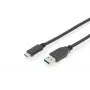 DIGITUS ASSMANN USB Type-C -liitäntäkaapeli, Type-C–A M/M, 1 m täysin varustettu, Gen2, 3A, 10GB, versio 3.1, CE, musta