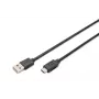 DIGITUS ASSMANN USB Type-C -liitäntäkaapeli, Type-C–A uros/uros, 3 m, 3A, 480 MB/s, versio 2.0, musta