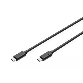 DIGITUS ASSMANN USB Type-C -liitäntäkaapeli, Type-C–C M/M, 3 m High-Speed musta