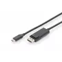 DIGITUS USB Type-C -adapterikaapeli, Type-C–DP M/M, 2 m 4K/60 Hz, 32,4 Gbit/s, CE, musta