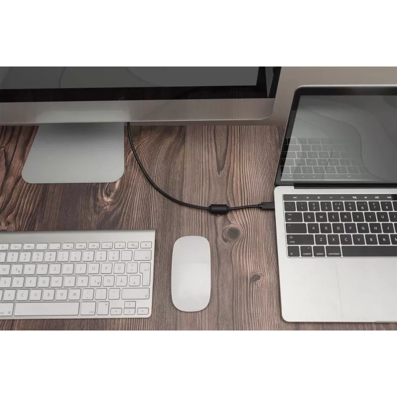 DIGITUS USB Type-C -adapterikaapeli, Type-C–DP M/M, 2 m 4K/60 Hz, 32,4 Gbit/s, CE, musta