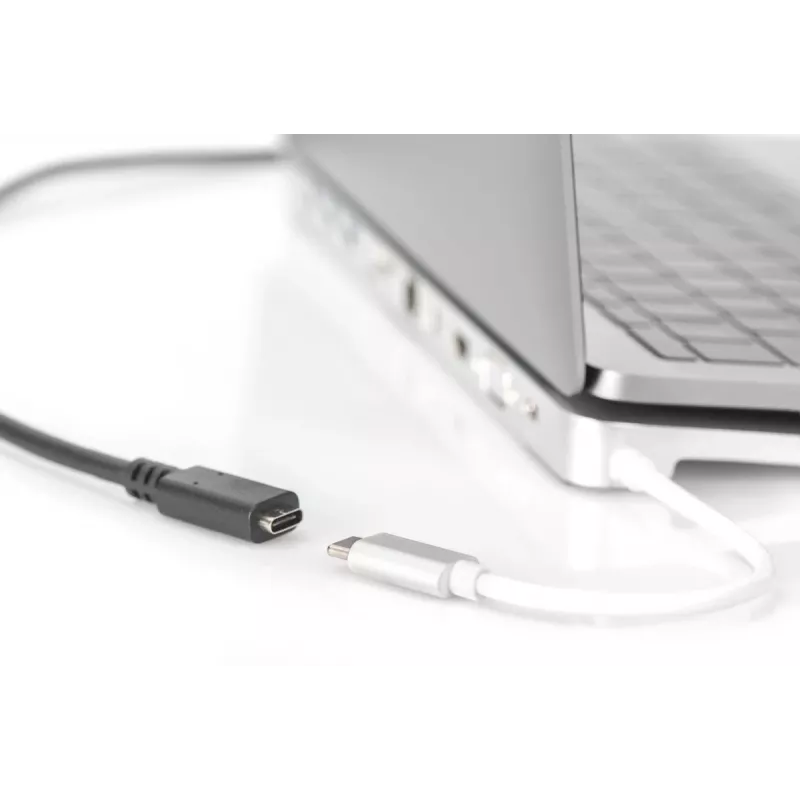 DIGITUS AK-300210-020-S USB-C jatkojohto, USB 2.0, USB-C uros/naaras, 3 A, 2 m, musta