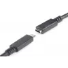 DIGITUS AK-300210-020-S USB-C jatkojohto, USB 2.0, USB-C uros/naaras, 3 A, 2 m, musta