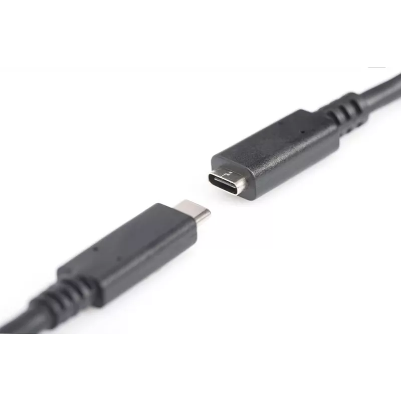 DIGITUS AK-300210-020-S USB-C jatkojohto, USB 2.0, USB-C uros/naaras, 3 A, 2 m, musta