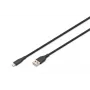 DIGITUS USB-silikoni-latauskaapeli USB-A – Lightning USB 2.0 12W – 50 cm musta