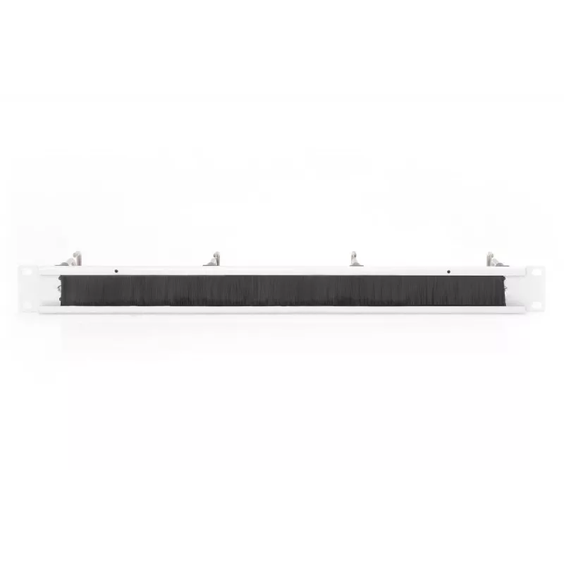 DIGITUS 1U kaapelinhallintapaneeli harjalla, 4 teräsrengasta 40x75 mm, harmaa (RAL 7035)