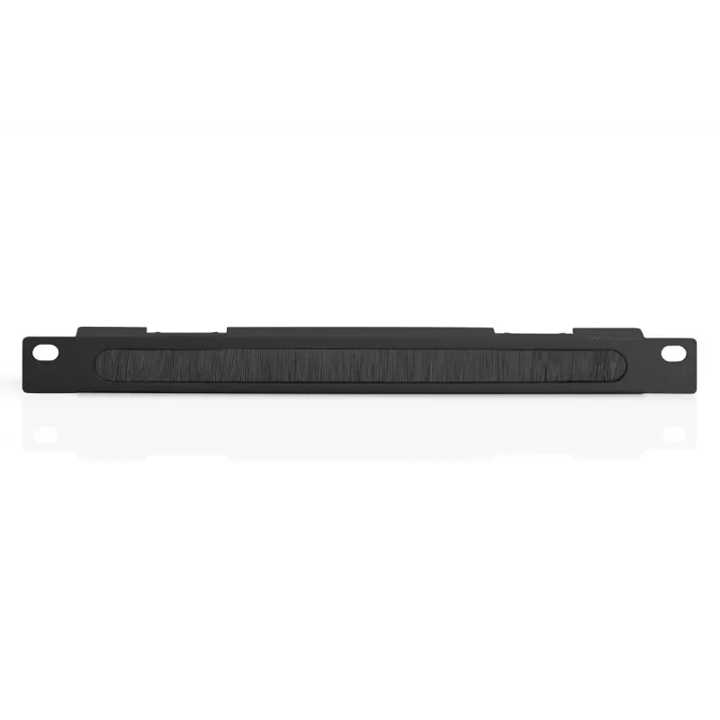 DIGITUS 10 tuuman kaapeliohjauslevy, 0,5HE, kaapeliharja, 22 x 254 x 12 mm, musta