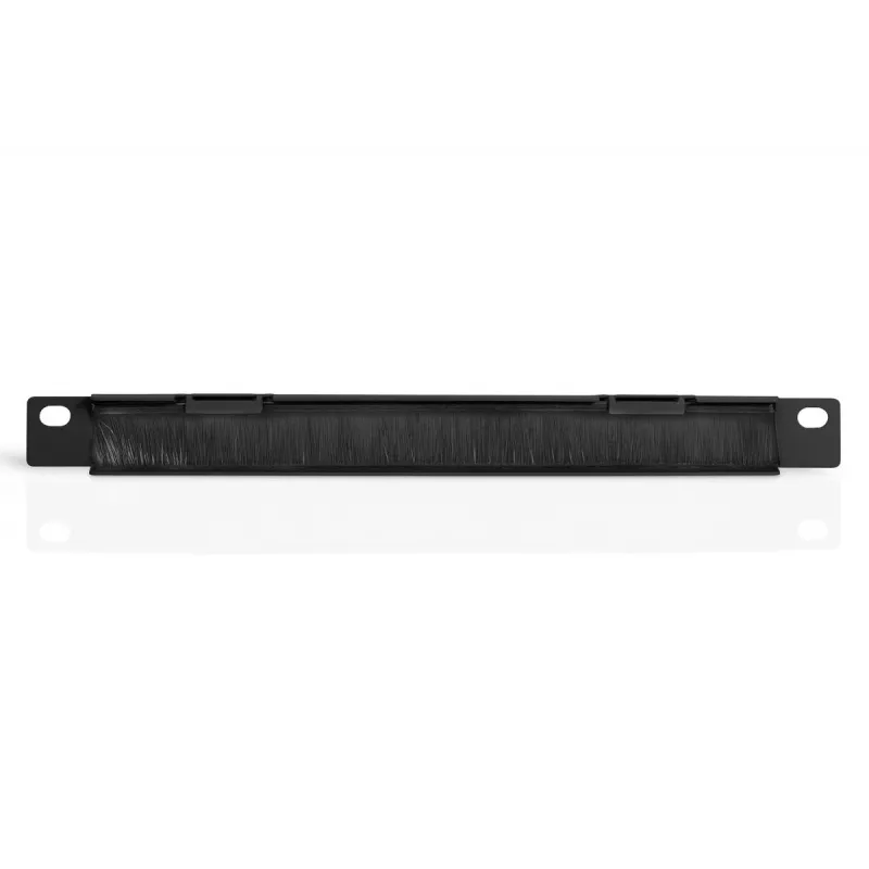 DIGITUS 10 tuuman kaapeliohjauslevy, 0,5HE, kaapeliharja, 22 x 254 x 12 mm, musta