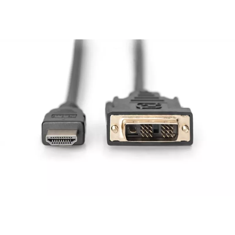 DIGITUS HDMI-adapterikaapeli, Type-A–DVI(18+1) M/M, 2 m Full HD musta