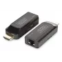 DIGITUS Mini HDMI -jatkosarja, Full HD 50 m CAT6/6A/7, virransyöttö Micro-USB-kaapelilla, musta