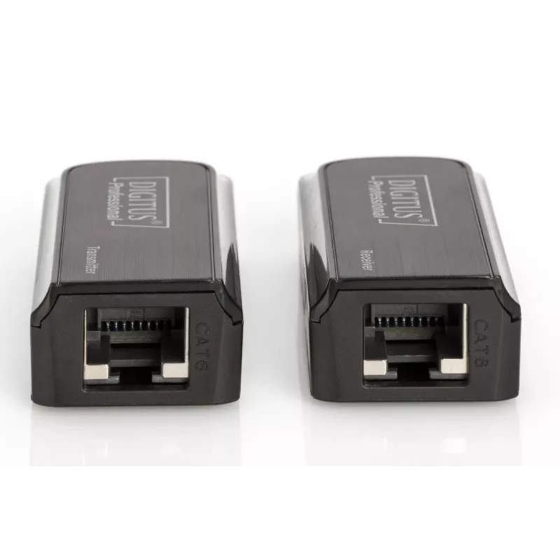DIGITUS Mini HDMI -jatkosarja, Full HD 50 m CAT6/6A/7, virransyöttö Micro-USB-kaapelilla, musta